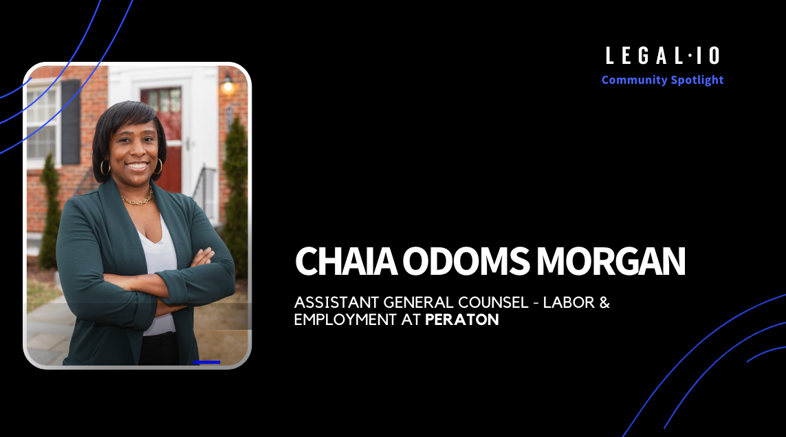Community Spotlight: Chaia Odoms Morgan, Assistant General Counsel Labor & Employment at Peraton