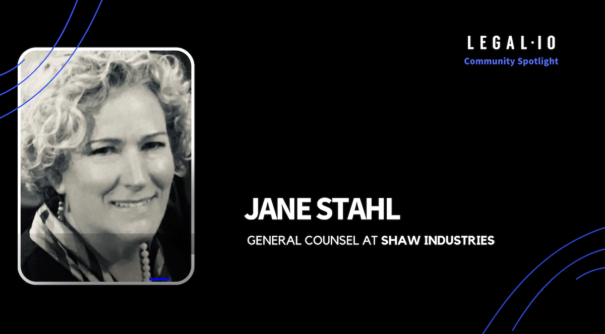 Community Spotlight: Jane Stahl, General Counsel at Shaw Industries