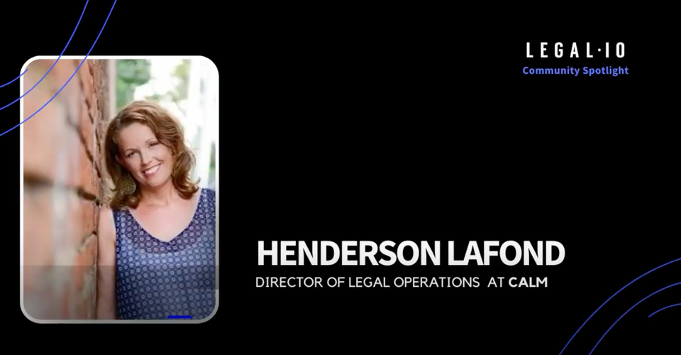 Community Spotlight: Henderson Lafond, Director of Legal Operations at Calm