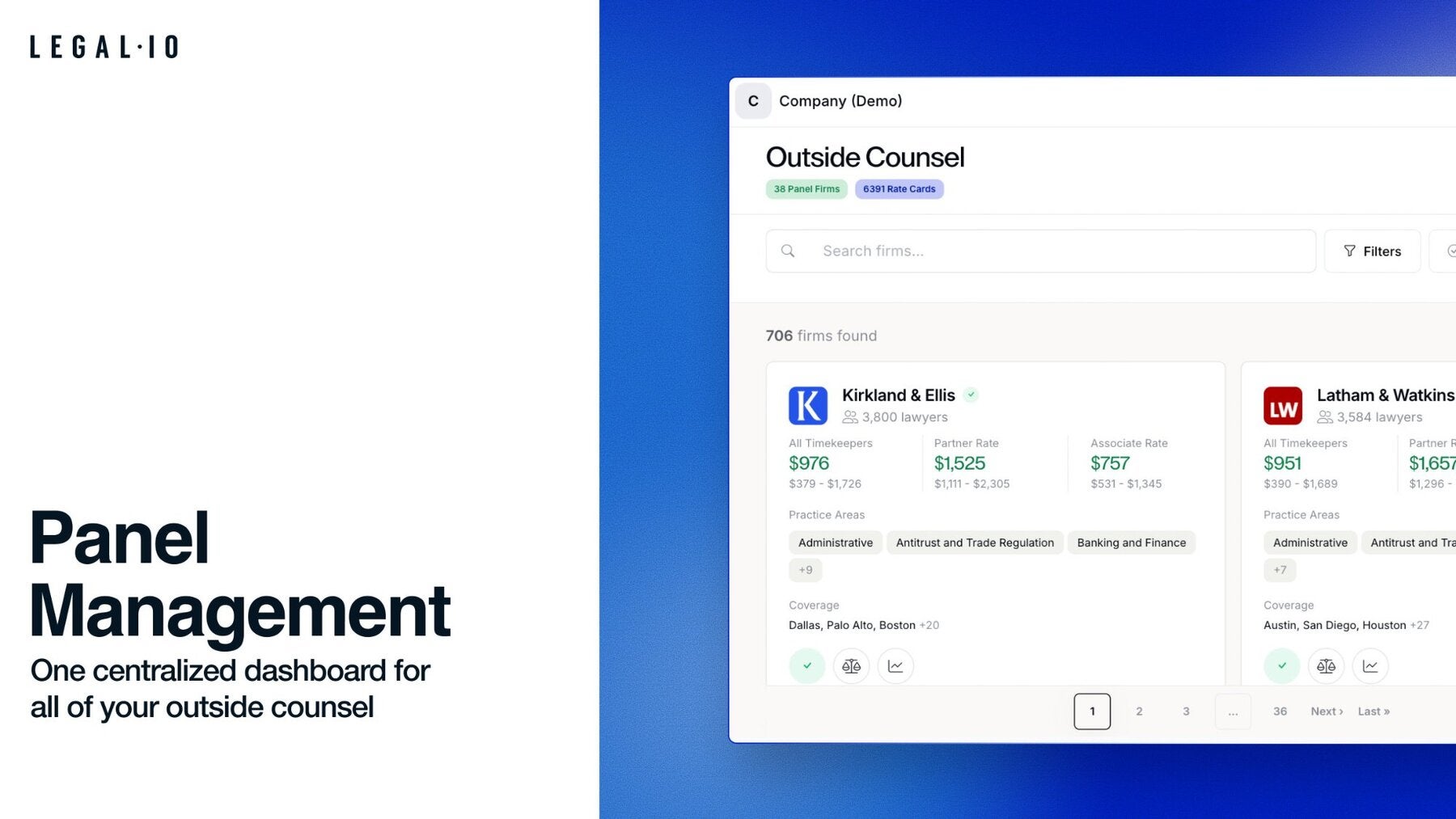 Panel management for greater visibility into your outside counsel relationships
